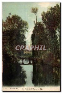 Old Postcard The Banks of Bourges I Yevre LL