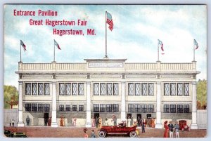 1920's GREAT HAGERSTOWN FAIR HAGERSTOWN MARYLAND*MD*ENTRANCE PAVILION*POSTCARD