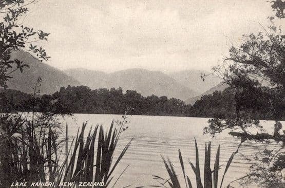 Lake Kanieri New Zealand Antique Postcard