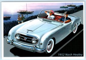 1953 NASH HEALEY Vintage Convertible Car ~ 4¼x6 Stamp Art 2005 Postcard