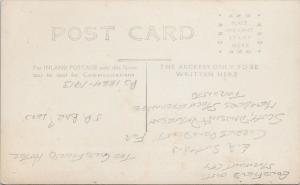 Goldfield Ontario Man by Building EA Sutton Goldfield Hotel RPPC Postcard E61