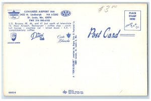 c1950's Congress Airport Inn St. Louis Missouri MO Multiview Vintage Postcard