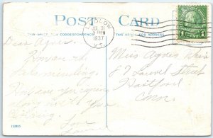 c1930s Ludlow, VT Black River Academy District School PC Calvin Coolidge A326