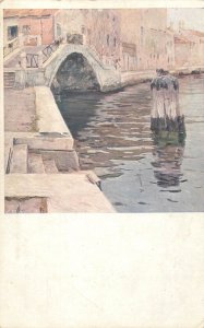 Italy Venetian bridge artist Jehudo Epstein postcard 1918