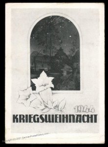 3rd Reich Germany 1944 Weihnacht Christmas Card Cover UNUSED 100699