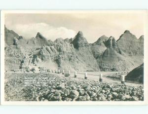 1940's rppc NICE VIEW Badlands National Park - Rapid City South Dakota SD i7889