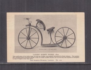 GREAT BRITAIN, 1931 ppc. BICYCLE, LADIES HOBBY HORSE 1819, SCIENCE MUSEUM,LONDON