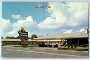 c1960 Dalhart Texas TX Vintage Postcard Flamingo Motel Street Road U. S. Highway