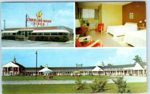 SANTEE, South Carolina  SC   Roadside CAROLINA MOON DINER & Motel  1953 Postcard