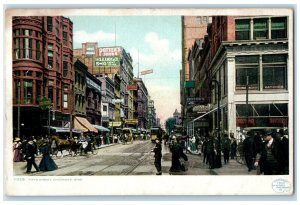 c1910 Fifth Street Streetcar Potter's Shoes Store Road Cincinnati Ohio Postcard