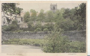 Wales Postcard - Church from Riverside - Llangollen - Denbighshire - Ref TZ2214