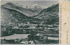 31891 AOSTA City Vintage Postcard - 1908 PANORAMA-