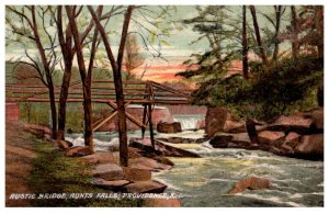 Rhode Island Providence  Hunts Falls Rustic Bridge