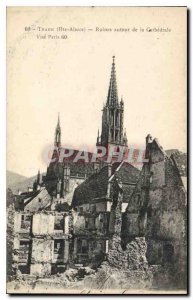 Old Postcard Thann Haute Alsace Ruins Around the Army Cathedrale