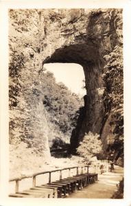 F28/ Natural Bridge Virginia RPPC Postcard Geology Boardwalk 8