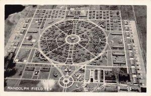 U S ARMY RANDOLPH FIELD TEXAS~1940s AERIAL REAL PHOTO POSTCARD