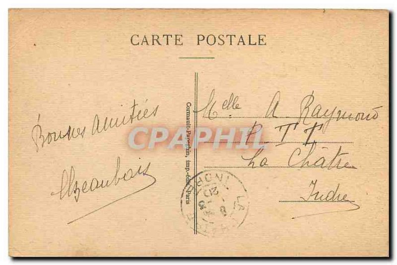Old Postcard Paris Le Jardin des Tuileries and the Arc de Triomphe du Carrousel