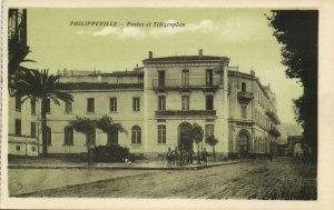 algeria, PHILIPPEVILLE, Postes et Télégraphes, Post Office (1920s) Postcard