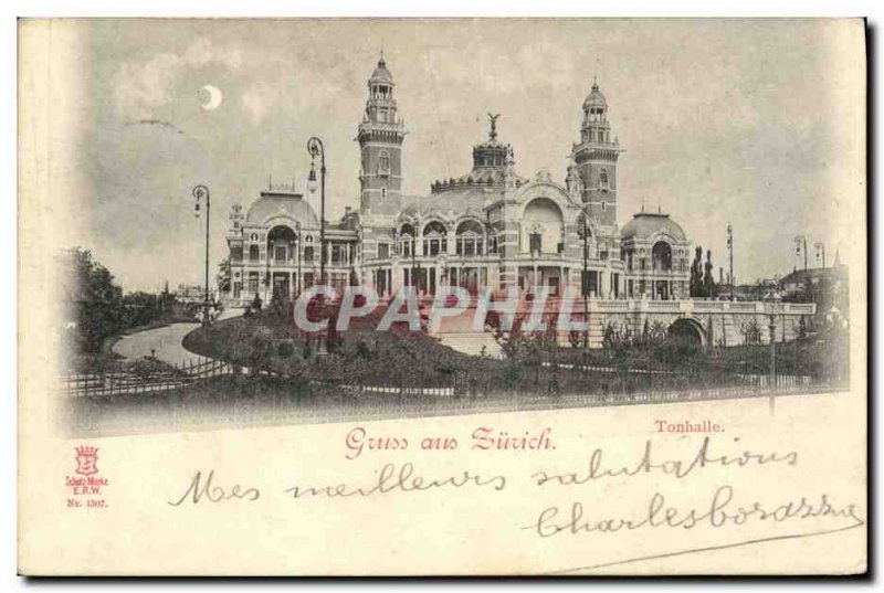 Old Postcard Switzerland Zurich Tonhalle