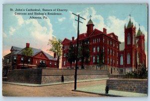 Altoona Pennsylvania PA Postcard St. John's Cathedral Sisters Of Charity c1910's