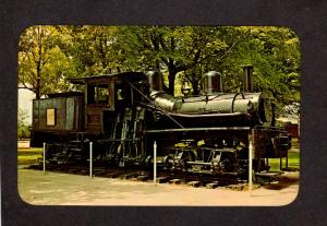 MI Cadillac Railroad Train Shay Logging Locomotive Michigan Postcard Lumbering