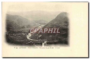 Old Postcard Lourdes Vallee d & # 39Argeles Vue Prize Du Pic Du Jer