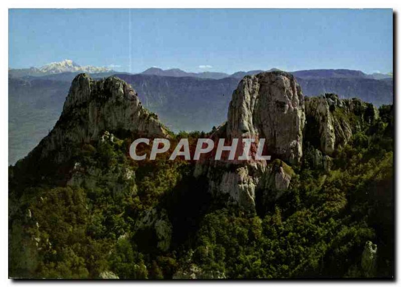 Postcard Modern Landscapes Savoie Dent du Chat overlooking the Bourget Lake i...