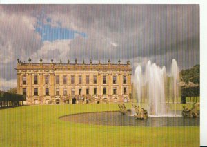 Derbyshire Postcard - South Front and Seahorse Fountain - Chatsworth - Ref 9725A