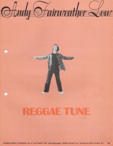 Andy Fairweather Low Reggae Tune 1970s Sheet Music