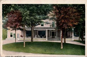 Newport, Maine - On the Porch at Jones Inn - c1920