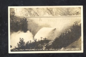 RPPC BOISE IDAHO GREAT ARROW ROCK DAM VINTAGE REAL PHOTO POSTCARD