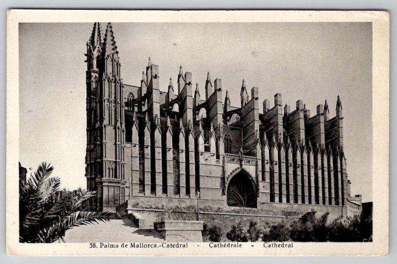 RPPC Barcelona Spain Palma de Mallorca Cathedral Postcard I25