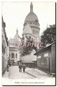 Old Postcard Paris Rue de la Barre Montmartre Sacre Coeur