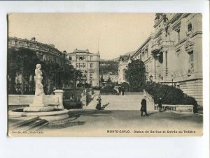 286881 MONACO MONTE-CARLO Statue de Berlioz theatre Vintage postcard