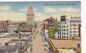 Texas El Paso Texas Street Looking East 1941 Curteich