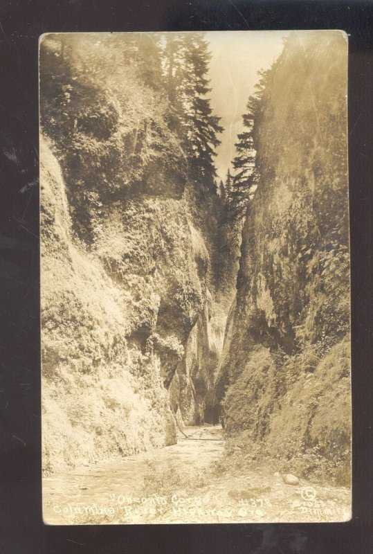 RPPC COLUMBIA RIVER HIGHWAY ONEONTA GORGE VINTAGE REAL PHOTO POSTCARD