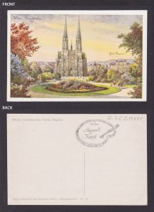 Vintage postcard, Austria Vienna, Votivkirche, Hotel Regina