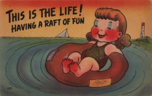 vacation postcard: This Is the Life! Having a Raft of Fun