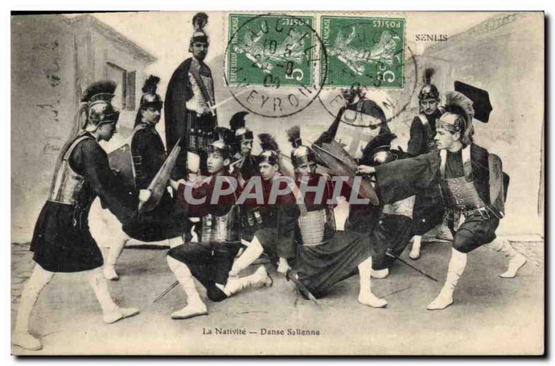 Old Postcard The nativity Dance Theater Salian Senlis