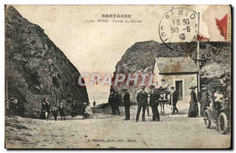 Old Postcard Biretagne Binic Entree Gully