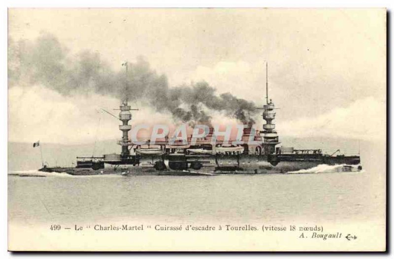 Old Postcard Boat War The Breastplate of Martel Charters Wing Turrets