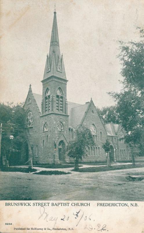 Brunswick Street Baptist Church - Fredericton NB New Brunswick, Canada - pm 1906