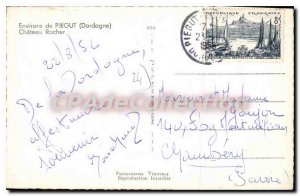 Postcard Old Piegut Castle Rock