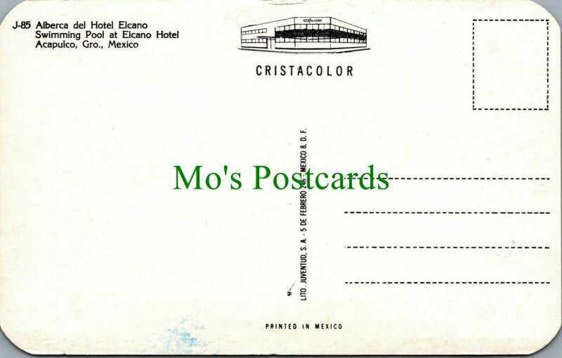 Mexico Postcard - Swimming Pool, Elcano Hotel, Acapulco, Guerrero  RS27959