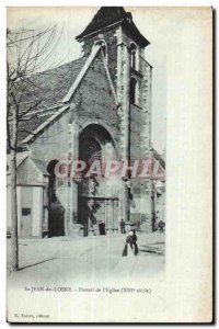 Old Postcard St Jean de Losne I Gate Church (XIII century)