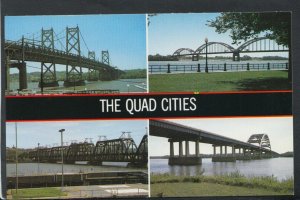 America Postcard -The Quad Cities, Davenport, Rock Island, Moline etc  RS19721