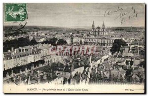 Old Postcard Nancy Vue Generale Taking the & # 39Eglise Saint Epvre