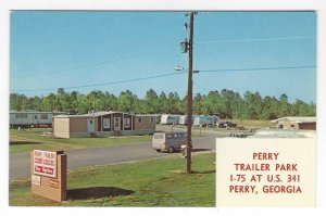 1960's Perry Trailer Parker, Perry, Georgia Chrome Postcard