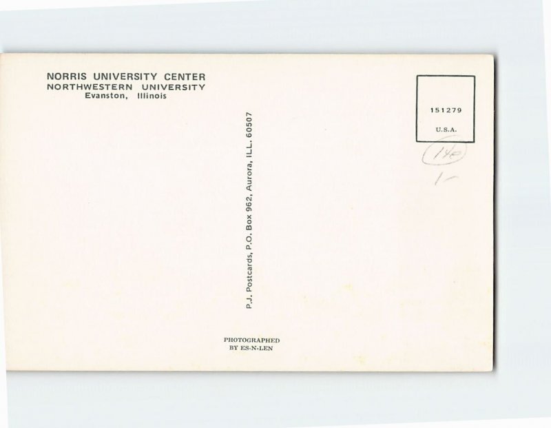 Postcard Norris University Center Northwestern University Evanston Illinois USA