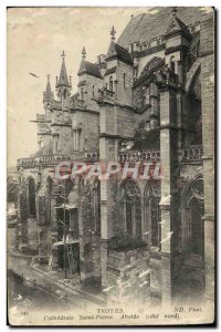 Postcard Old Troyes Cathedrale Saint Pierre Apse